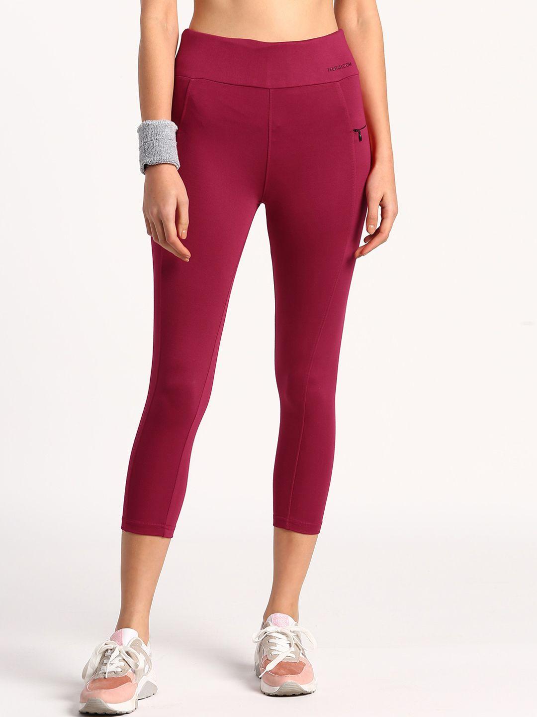 fruit of the loom women red solid tight fit intellifresh sports capris