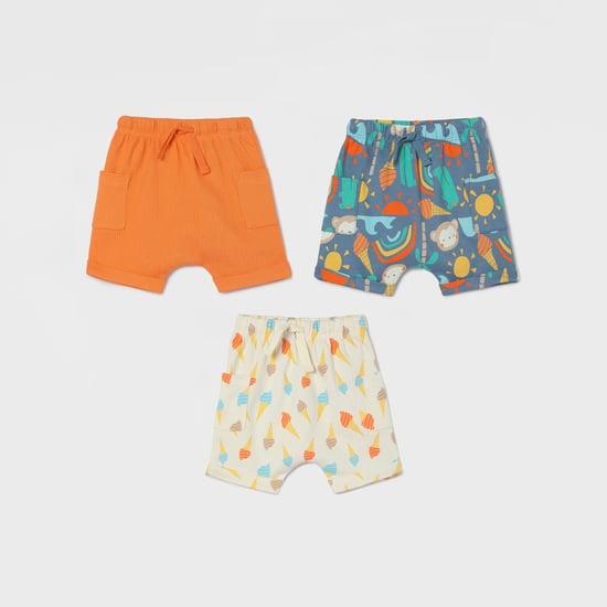 fs mini klub boys assorted shorts - pack of 3