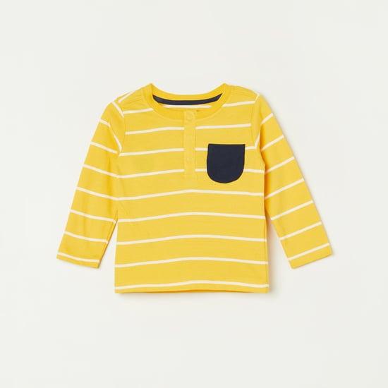 fs mini klub boys striped henley neck t-shirt