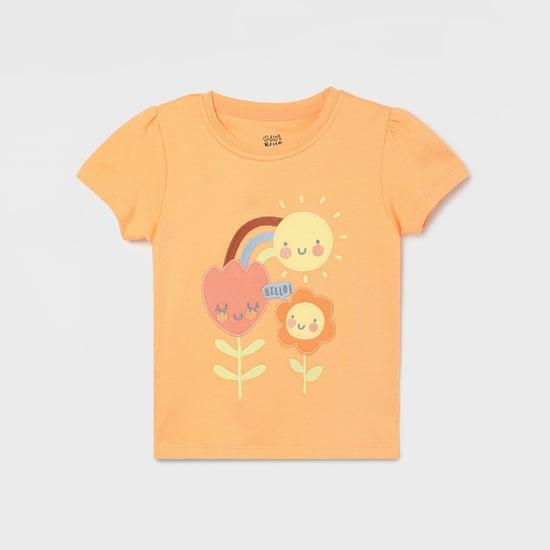 fs mini klub girls graphic printed t-shirt