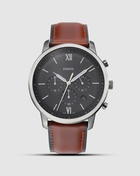 fs5512 chronograph watch with leather strap
