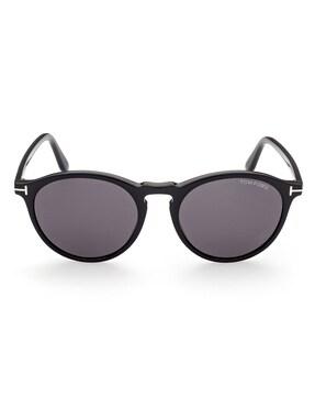 ft0904 50 01a uv-protected full-rim round sunglasses