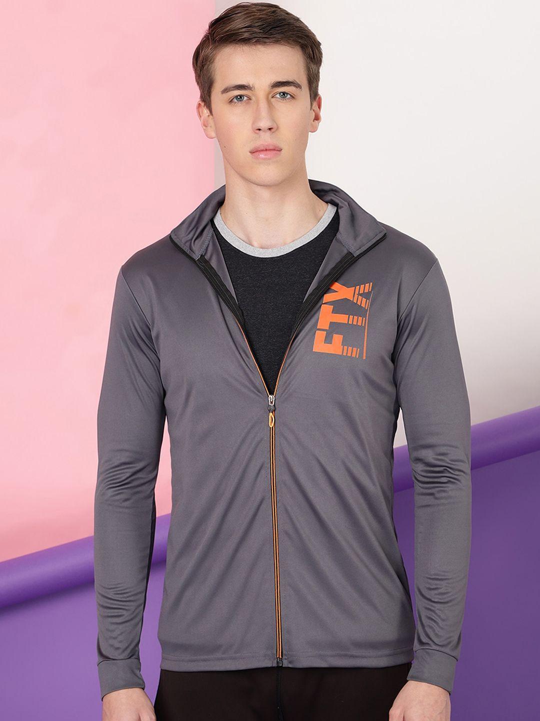 ftx men grey printed sporty jacket