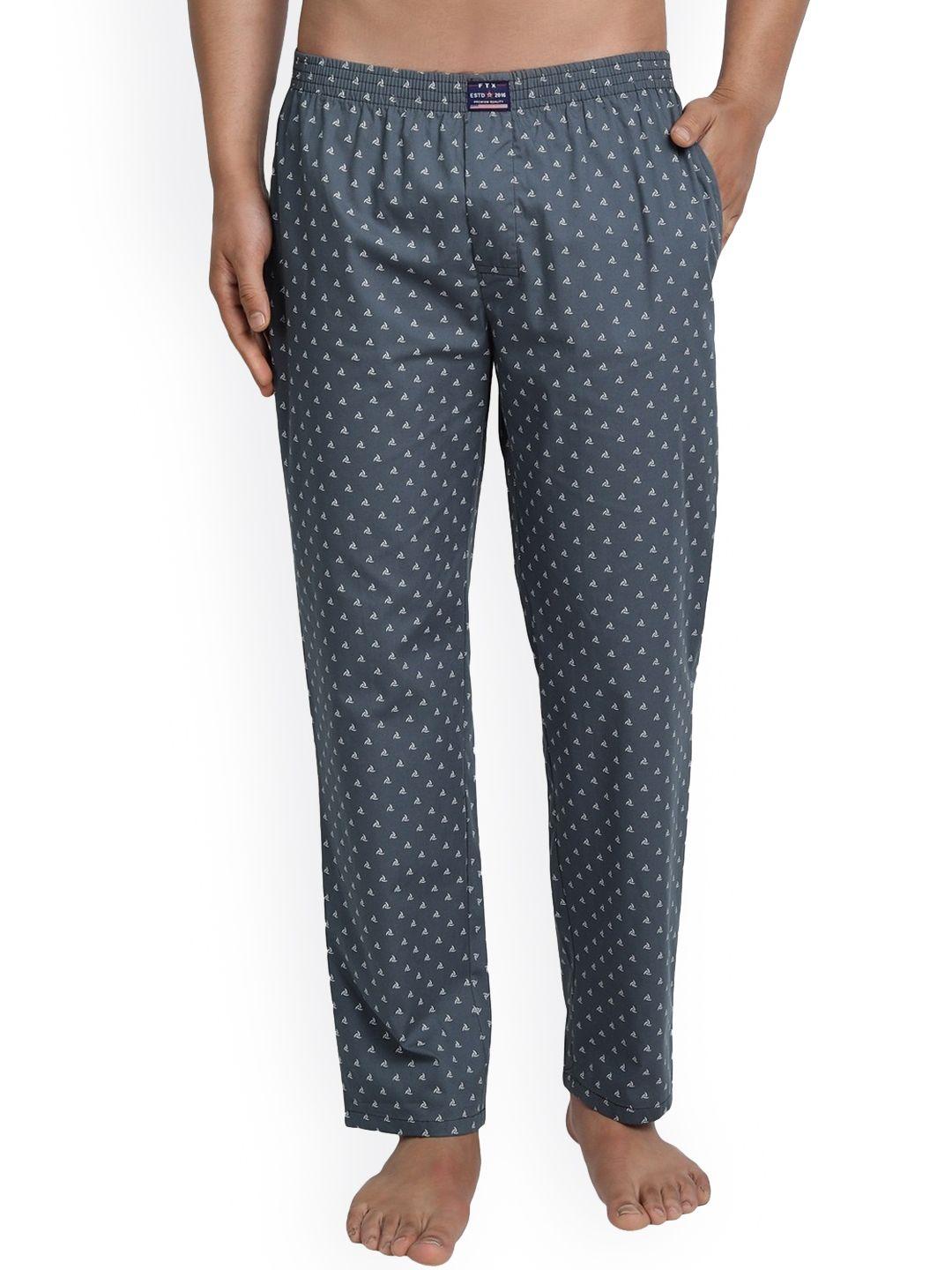 ftx men printed cotton lounge pants