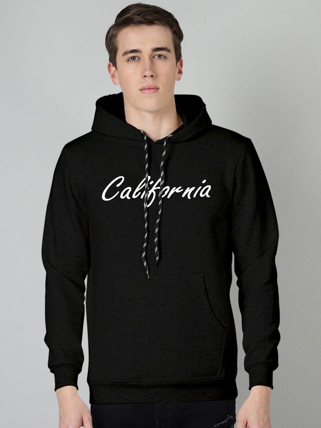 ftx typography printed hooded fleece pullover
