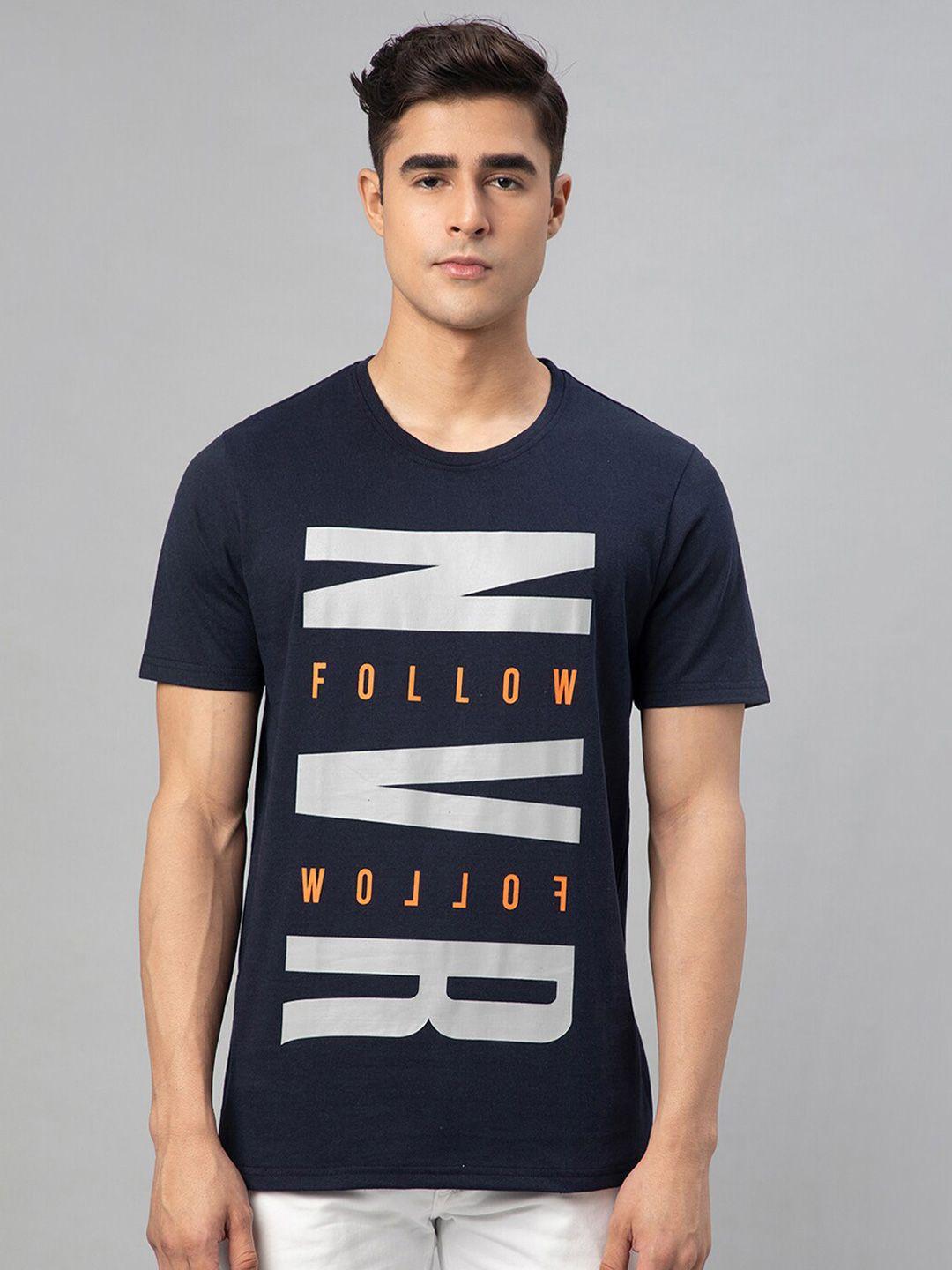 ftx typography printed round neck t-shirt