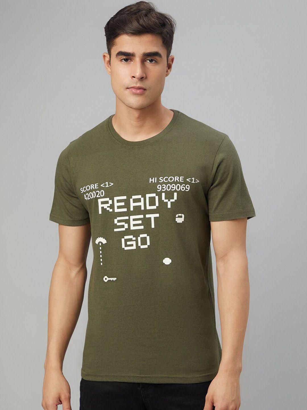 ftx typography printed round neck t-shirt