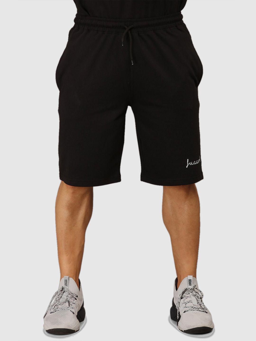 fuaark men black loose fit training or gym sports shorts