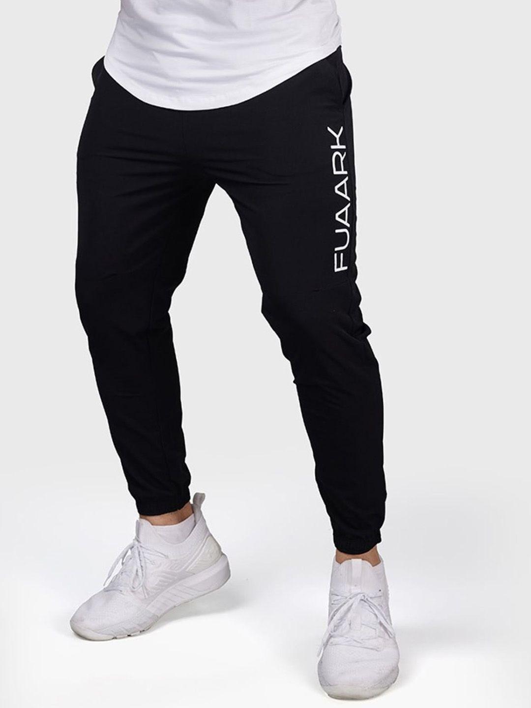 fuaark men slim-fit anti-microbial mid rise gym joggers