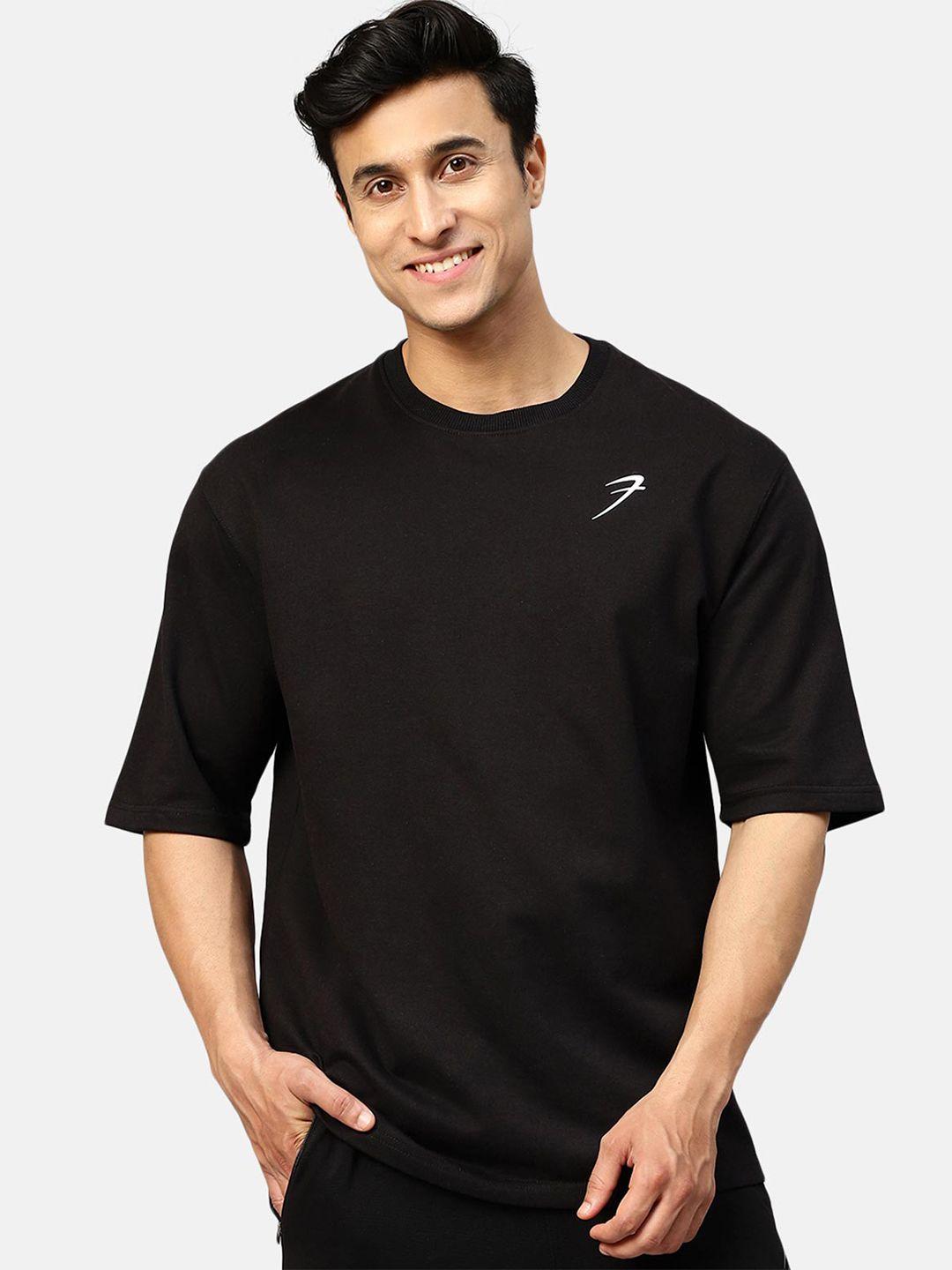 fuaark men black anti odour cut outs t-shirt