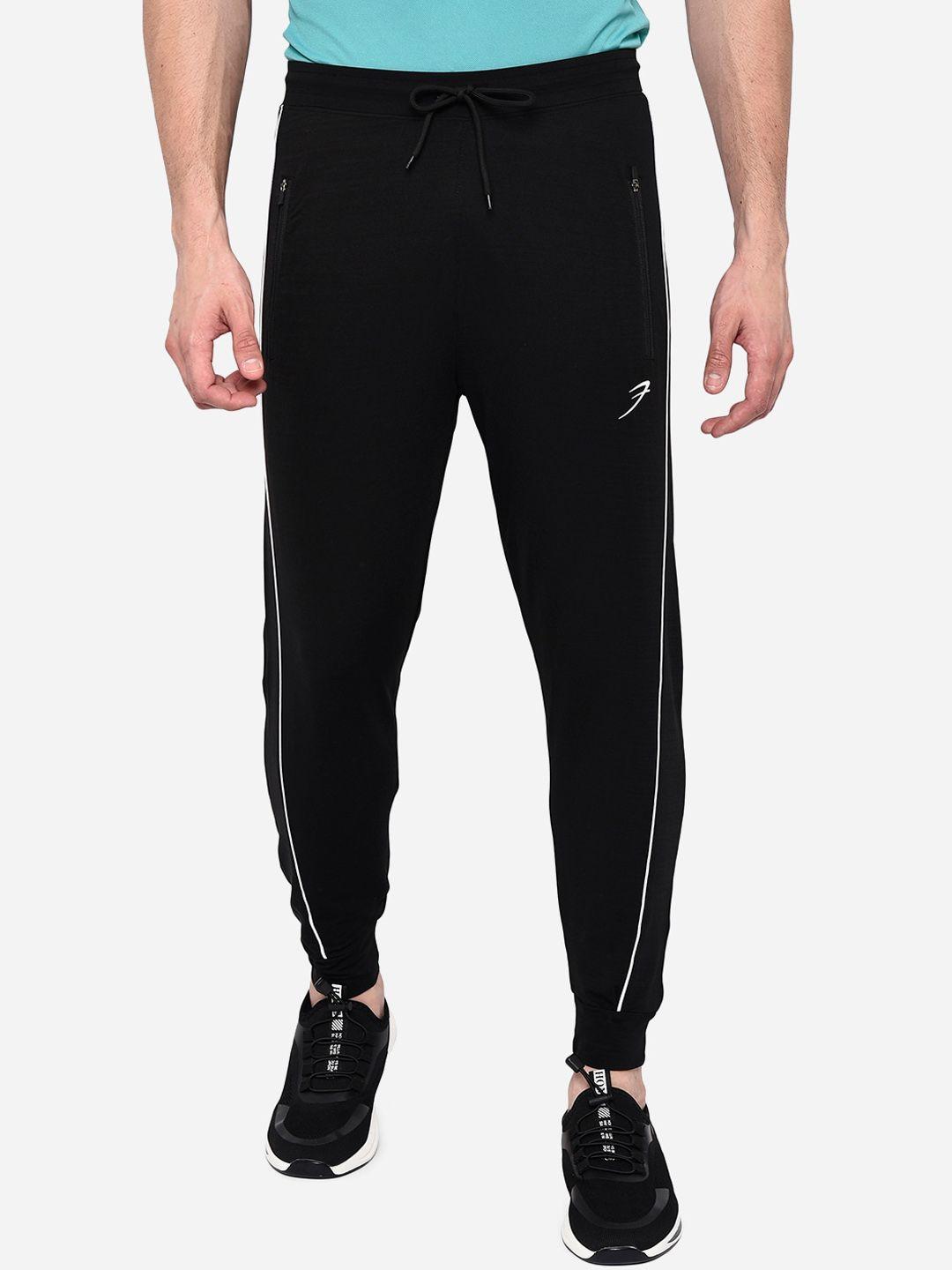 fuaark men black solid joggers