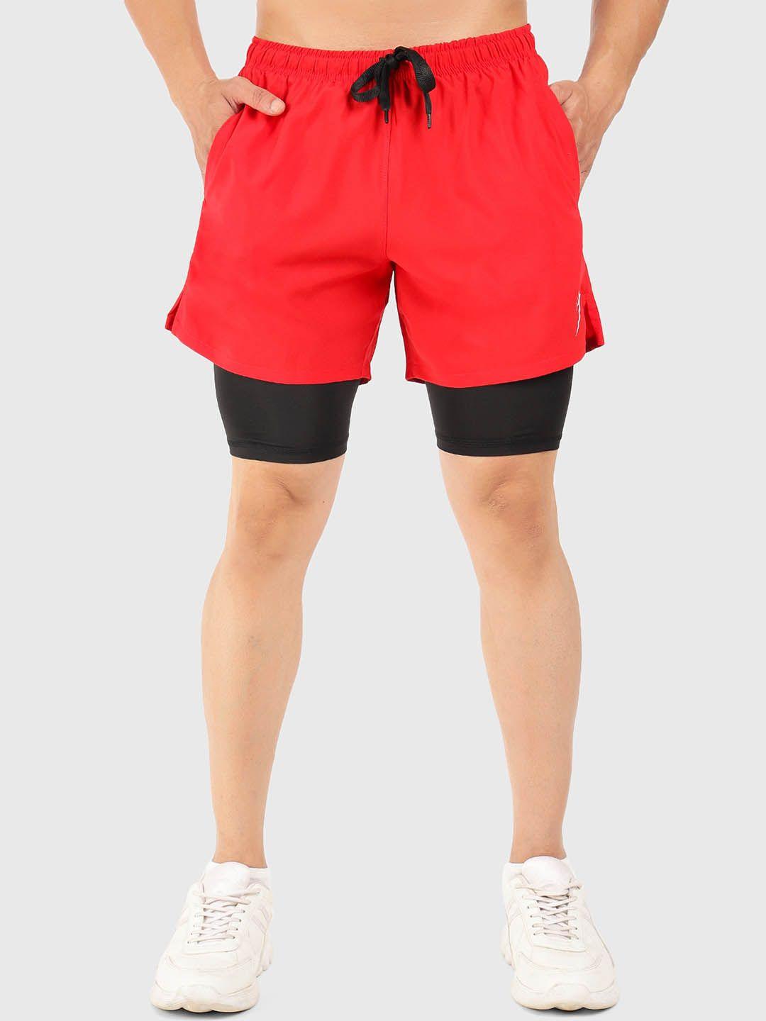 fuaark men skinny fit training or gym sports shorts with antimicrobial technology