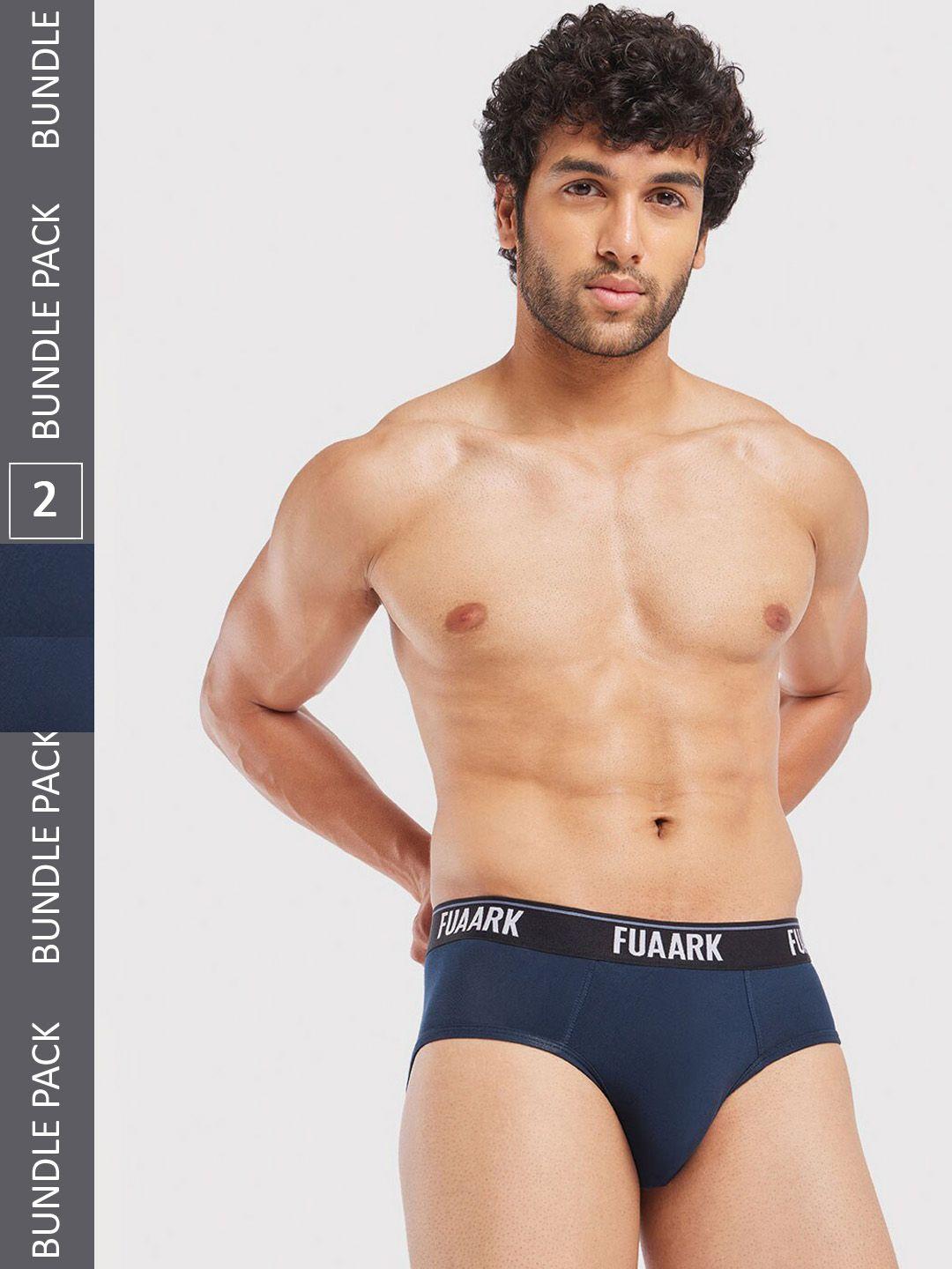 fuaark pack of 2 moisture-wicking basic briefs fusmbrp2-blue2-s