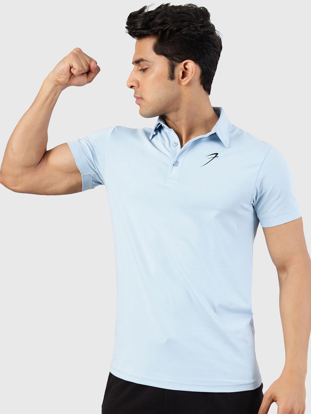 fuaark polo collar moisture wicking pockets cotton slim fit t-shirt