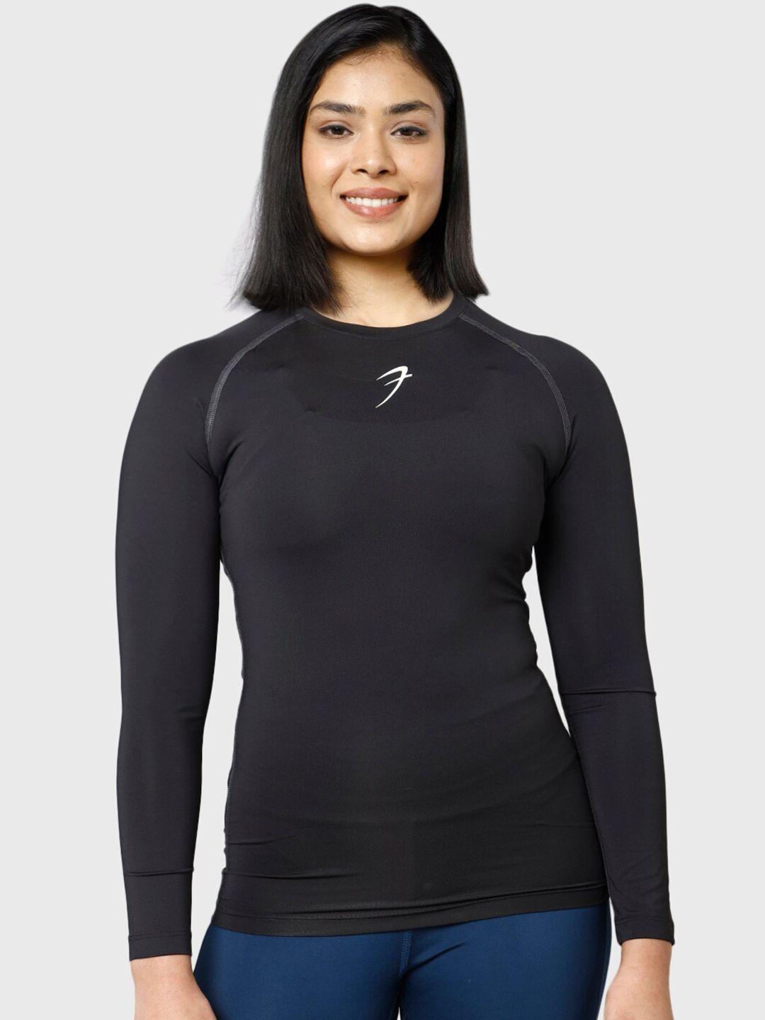 fuaark women v-neck moisture wicking pockets compression t-shirt