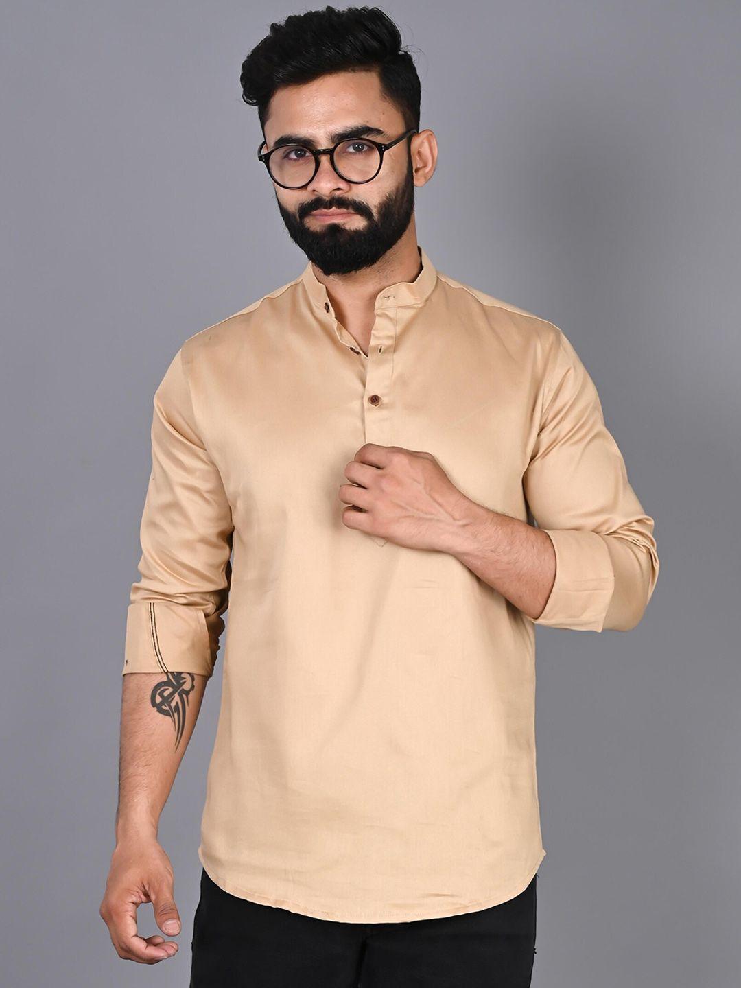 fubar band collar straight short kurta