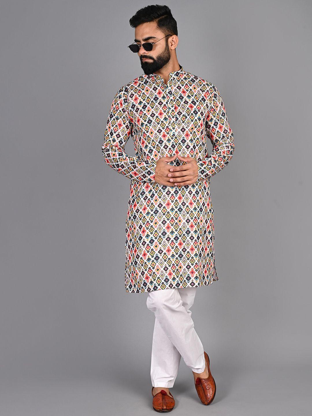 fubar ethnic motif printed cotton kurta