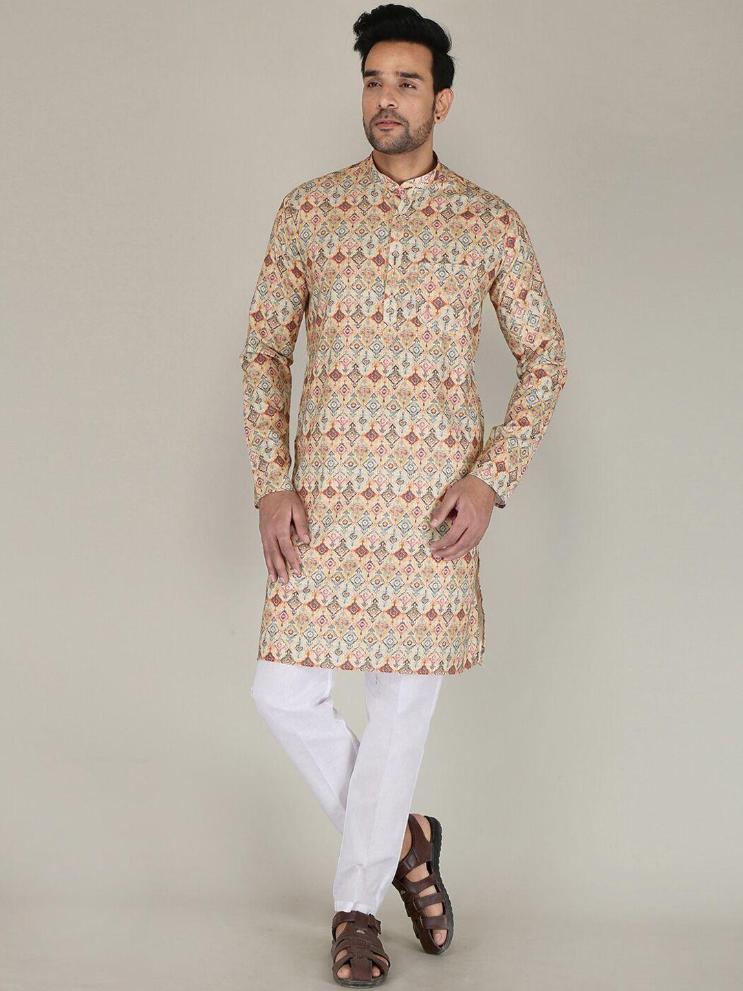 fubar ethnic motif printed cotton kurta