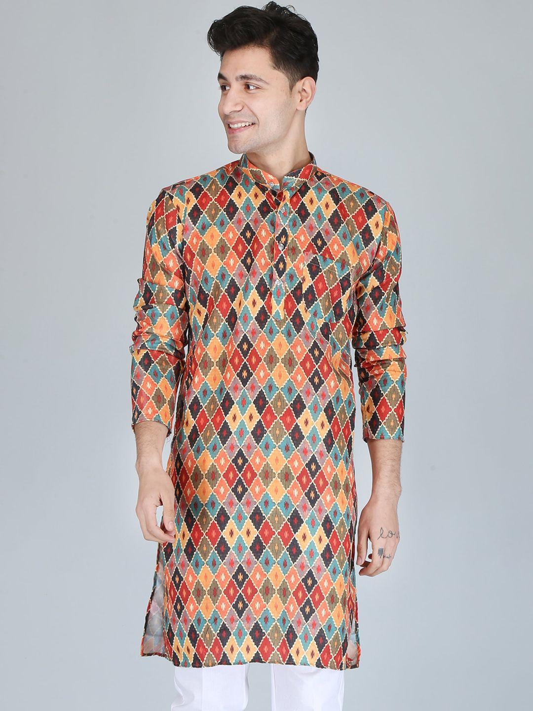 fubar geometric printed straight kurta