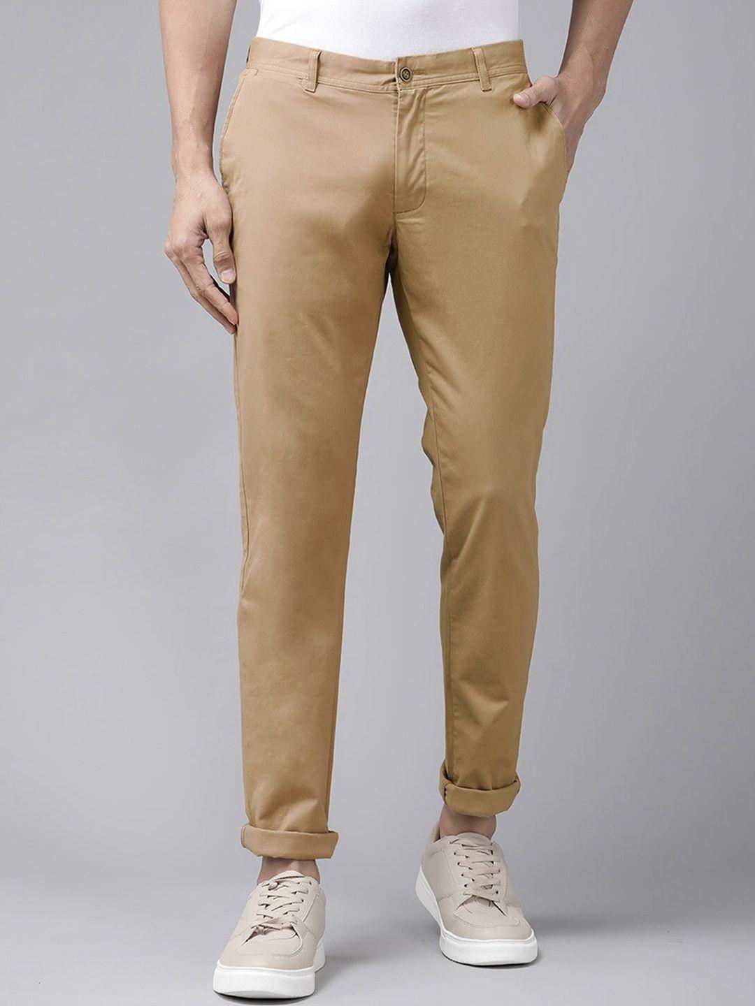 fubar men slim fit easy wash chinos trousers