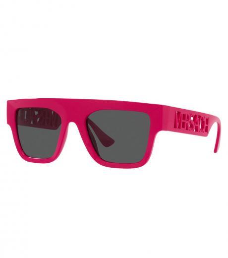 fuchsia browline logo sunglasses