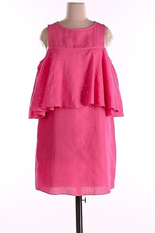 fuchsia flared tunic