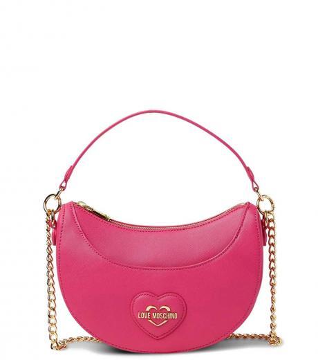 fuchsia logo small shoulder bag