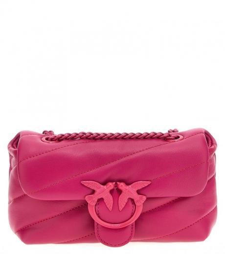 fuchsia love puff baby crossbody bag