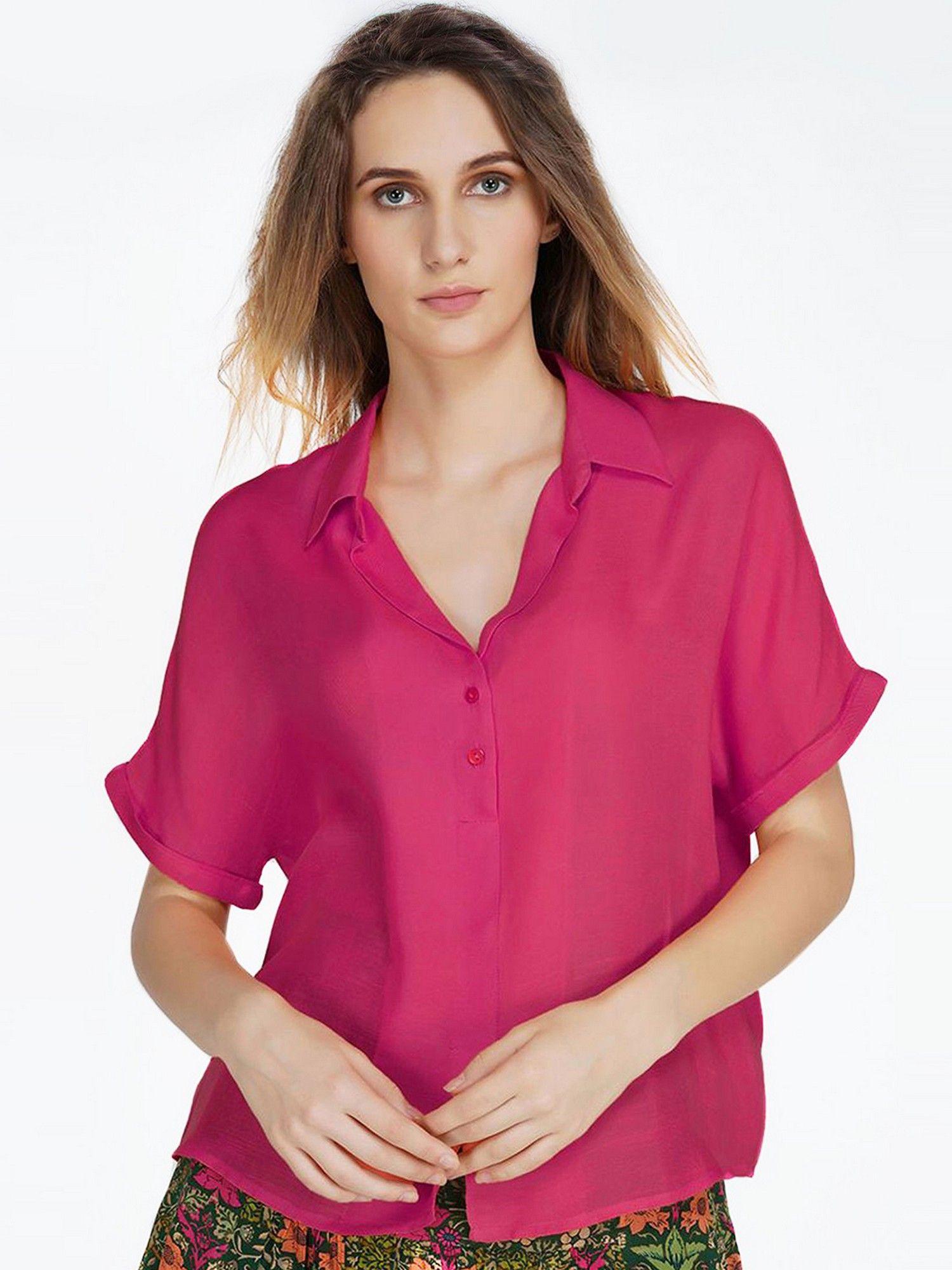 fuchsia shirt top