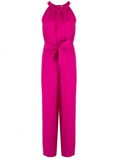 fuchsia sleeveless jumpsuit