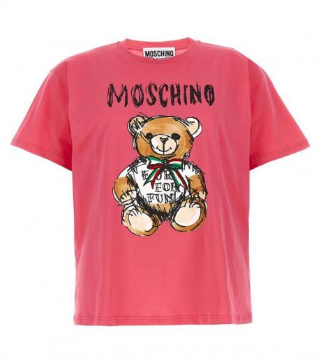 fuchsia teddy bear t-shirt