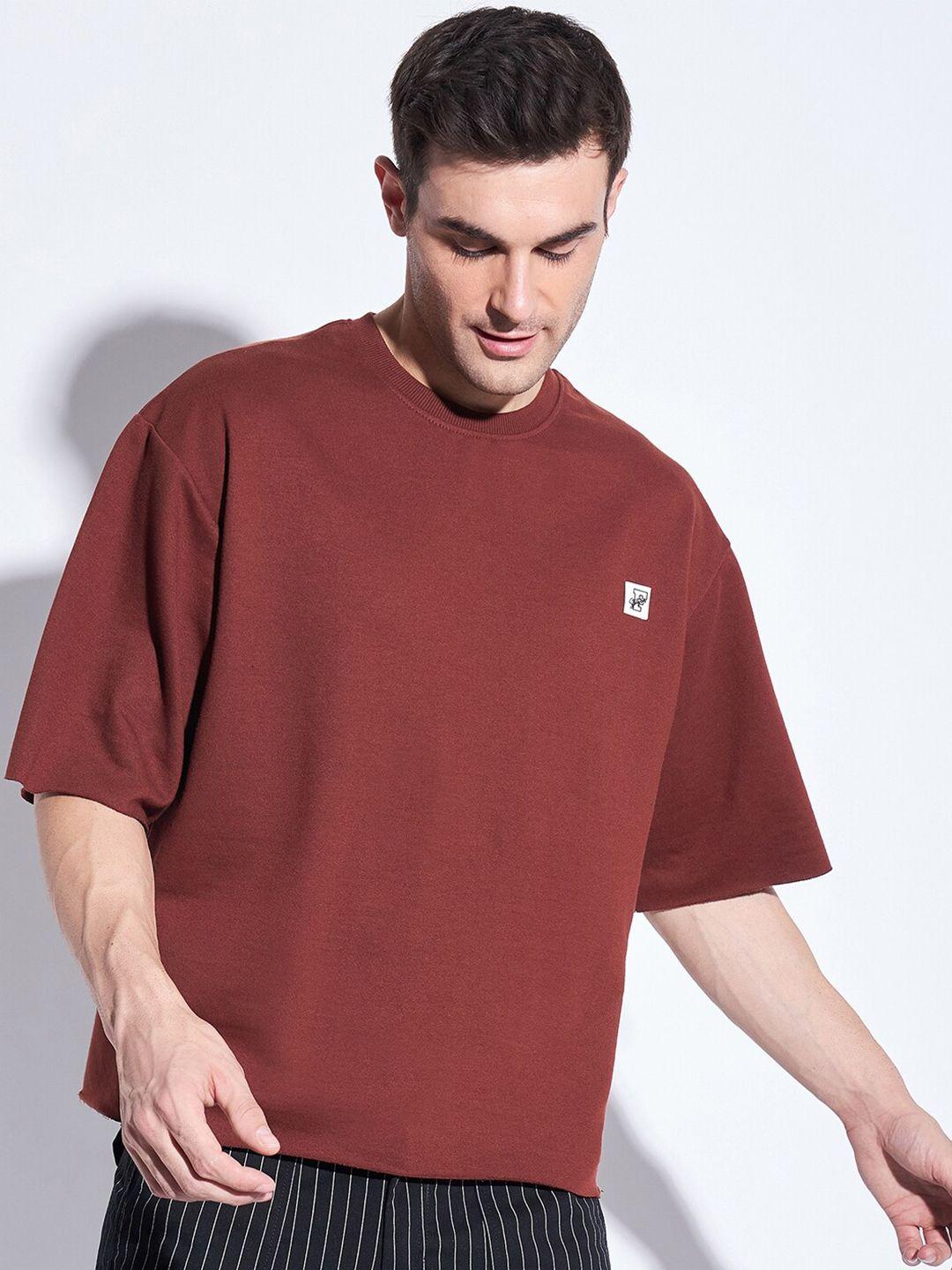 fugazee drop-shoulder sleeves cotton oversized t-shirt