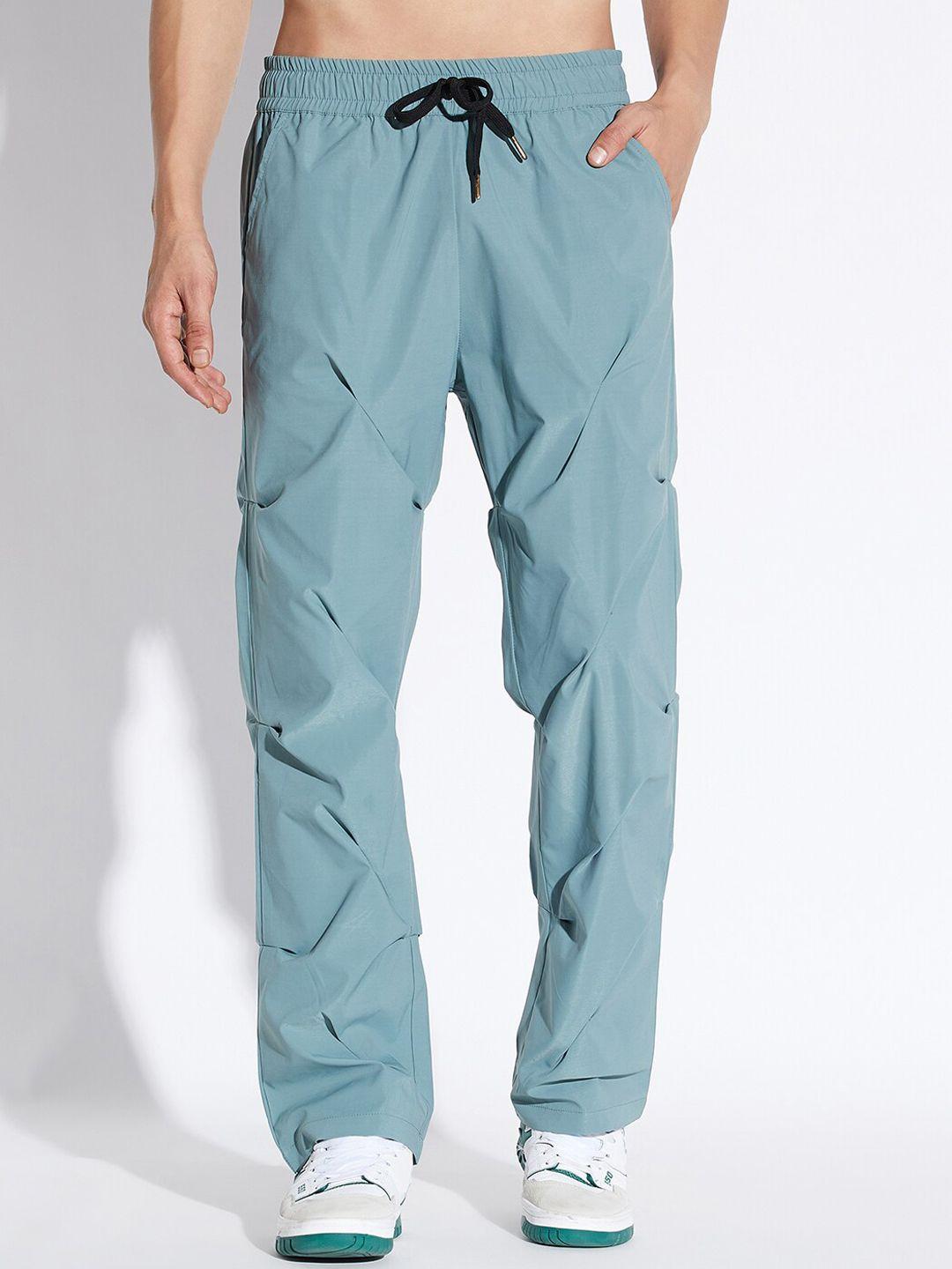 fugazee men pleated relaxed-fit track pants