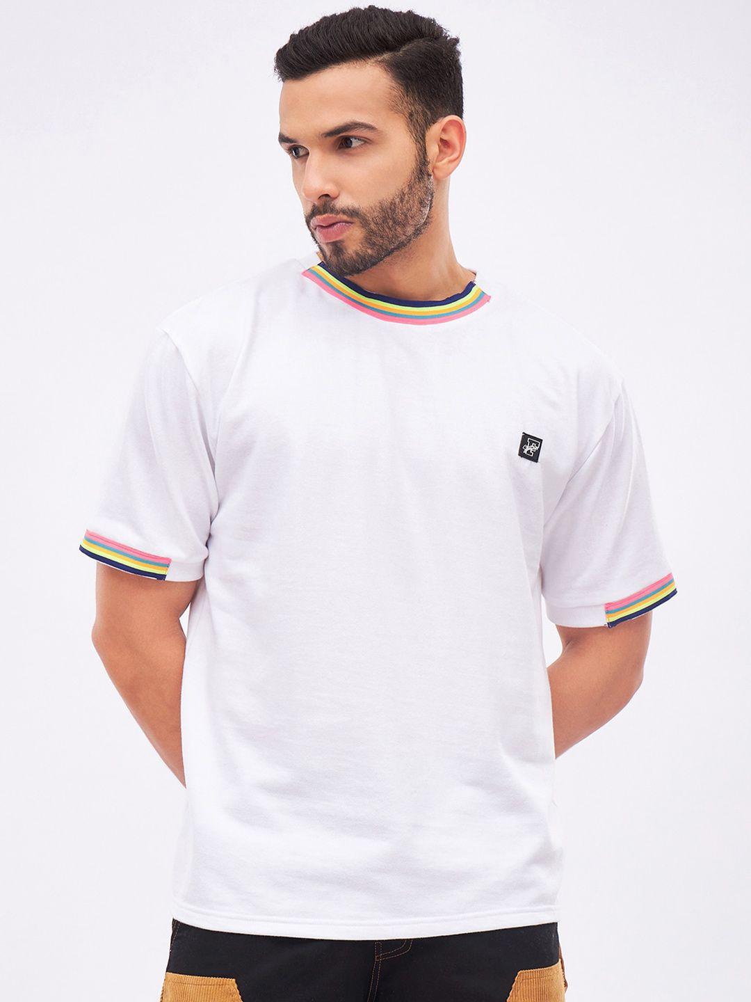 fugazee round neck pure cotton relaxed fit t-shirt