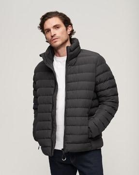 fuji embroidered padded jacket