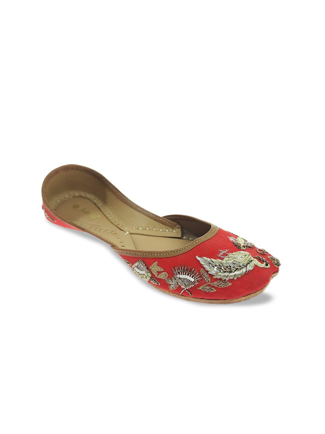 fulkari ethnic embellished leather mojaris