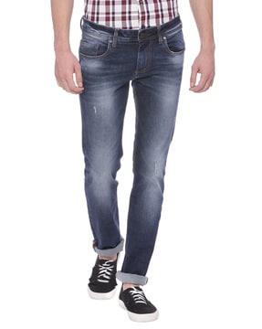 full length low rise slim jeans