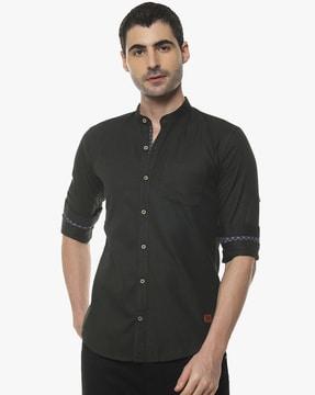 full sleeves shirt with patch pocket