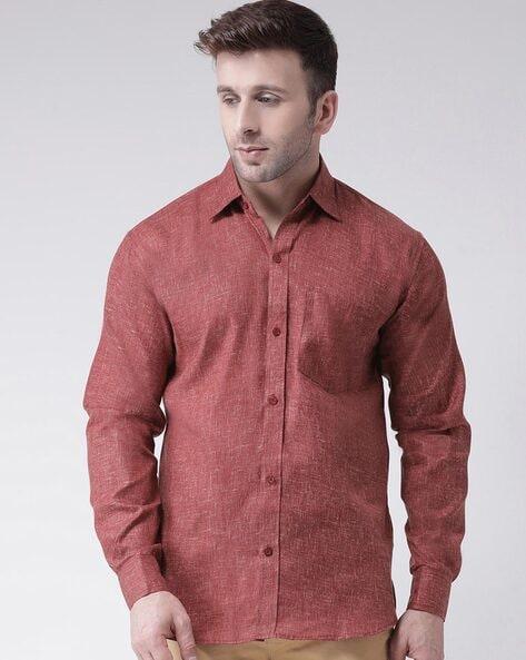 full sleeves shirt with spread collar