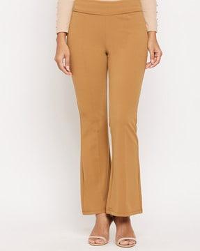 full-length tapered fit trousers