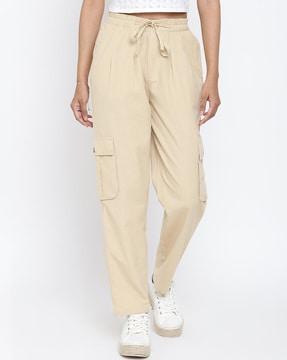 full-length pant with drawastring cord