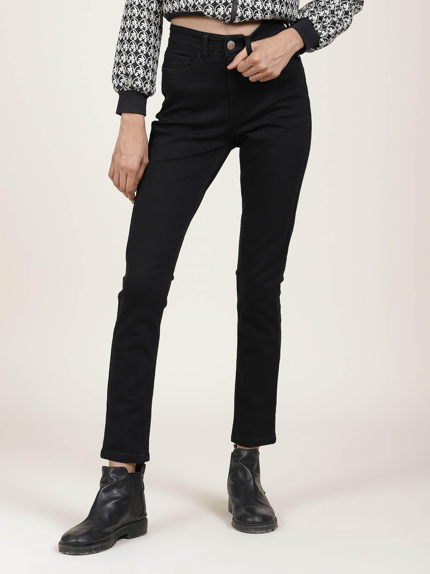 full length skinny fit denims