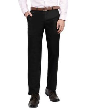 full length straight fit trousers