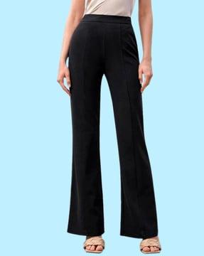 full-length trousers with elasticated waist