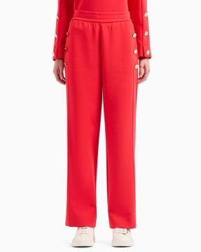full length trousers with single pleat with side button