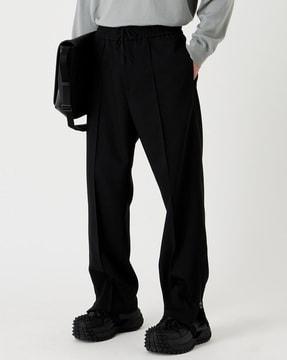 full length trousers with single pleat