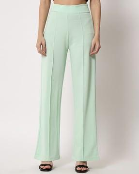 full-length trousers with zip closure