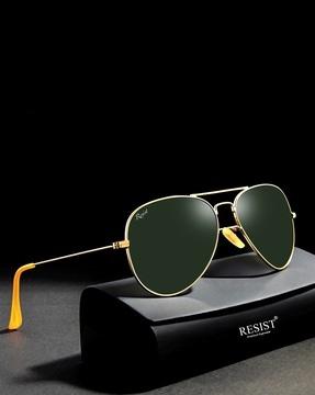 full-rim aviator sunglasses