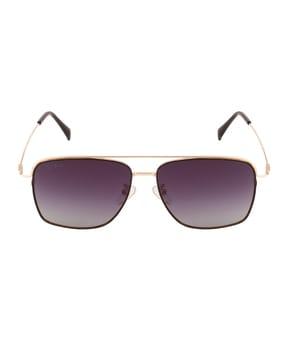 full-rim polarised aviator sunglasses