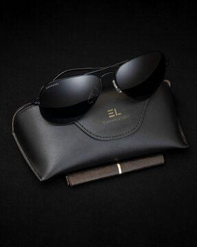 full-rim polarized aviator sunglasses